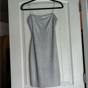 Silver body con dress